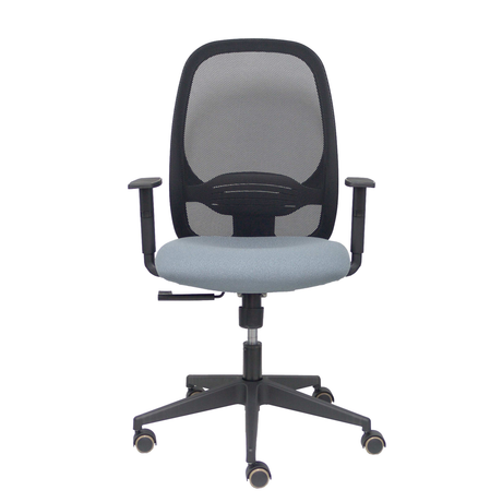 Silla de oficina Piqueras y Crespo Cilanco Negra Malla + Bali - Brazos regulables - Gris