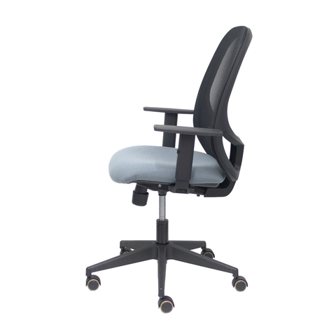 Silla de oficina Piqueras y Crespo Cilanco Negra Malla + Bali - Brazos regulables - Gris