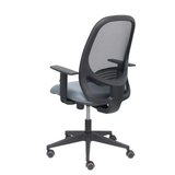Silla de oficina Piqueras y Crespo Cilanco Negra Malla + Bali - Brazos regulables - Gris