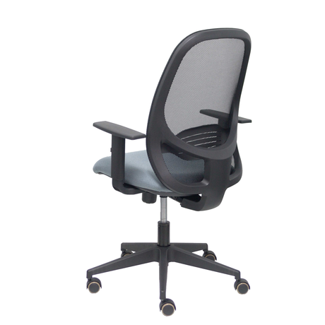 Silla de oficina Piqueras y Crespo Cilanco Negra Malla + Bali - Brazos regulables - Gris