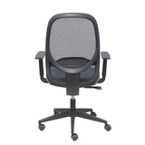 Silla de oficina Piqueras y Crespo Cilanco Negra Malla + Bali - Brazos regulables - Gris