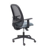 Silla de oficina Piqueras y Crespo Cilanco Negra Malla + Bali - Brazos regulables - Gris