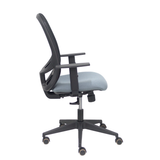Silla de oficina Piqueras y Crespo Cilanco Negra Malla + Bali - Brazos regulables - Gris