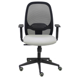 Silla de oficina Piqueras y Crespo Cilanco Negra Malla + Bali - Brazos regulables - Gris Claro