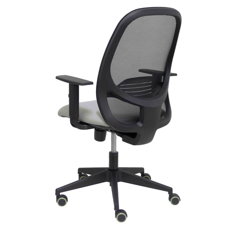 Silla de oficina Piqueras y Crespo Cilanco Negra Malla + Bali - Brazos regulables - Gris Claro