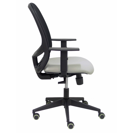 Silla de oficina Piqueras y Crespo Cilanco Negra Malla + Bali - Brazos regulables - Gris Claro