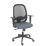 Silla de oficina Piqueras y Crespo Cilanco Negra Malla + Bali - Brazos regulables - Gris Oscuro
