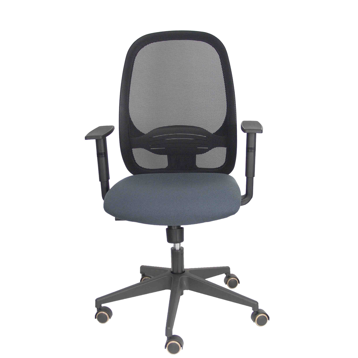 Silla de oficina Piqueras y Crespo Cilanco Negra Malla + Bali - Brazos regulables - Gris Oscuro