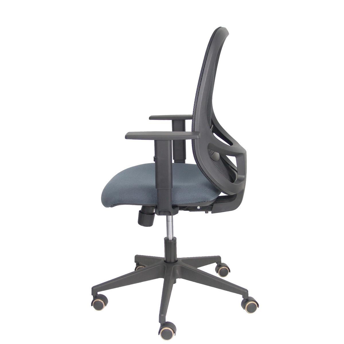 Silla de oficina Piqueras y Crespo Cilanco Negra Malla + Bali - Brazos regulables - Gris Oscuro