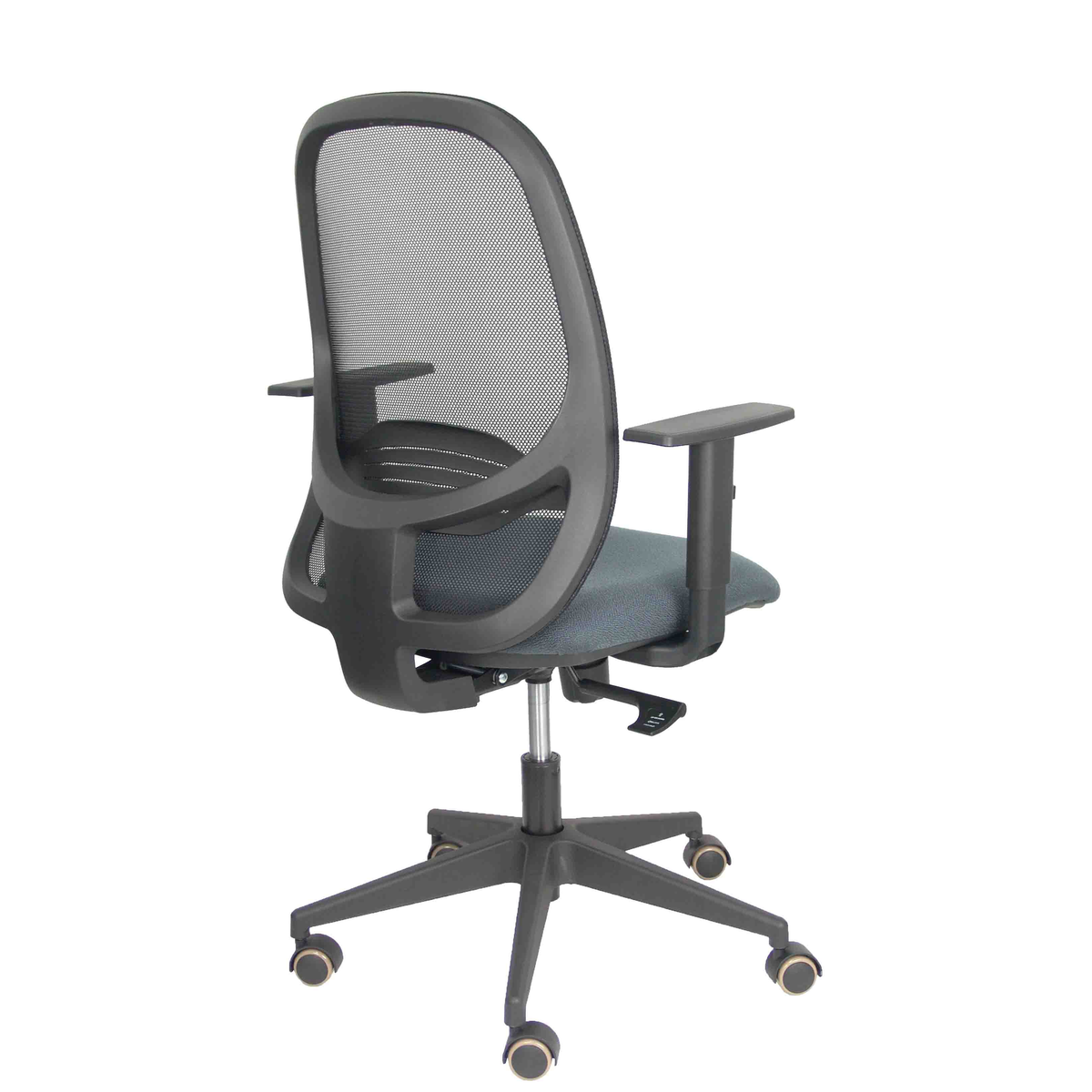 Silla de oficina Piqueras y Crespo Cilanco Negra Malla + Bali - Brazos regulables - Gris Oscuro
