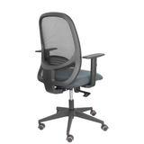 Silla de oficina Piqueras y Crespo Cilanco Negra Malla + Bali - Brazos regulables - Gris Oscuro