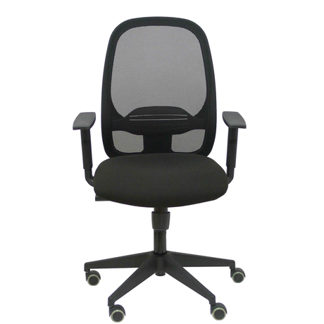 Silla de oficina Piqueras y Crespo Cilanco Negra Malla + Bali - Brazos regulables - Negro