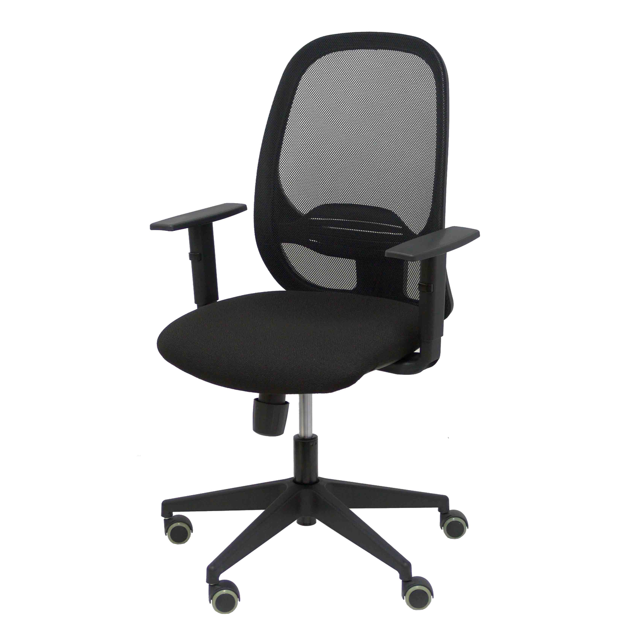Silla de oficina Piqueras y Crespo Cilanco Negra Malla + Bali - Brazos regulables - Negro
