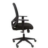 Silla de oficina Piqueras y Crespo Cilanco Negra Malla + Bali - Brazos regulables - Negro