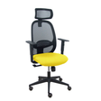 Silla de oficina Piqueras y Crespo Cilanco Negra Malla + - Ref. fabricante 354SNM840B100B10CRPCR - Amarillo
