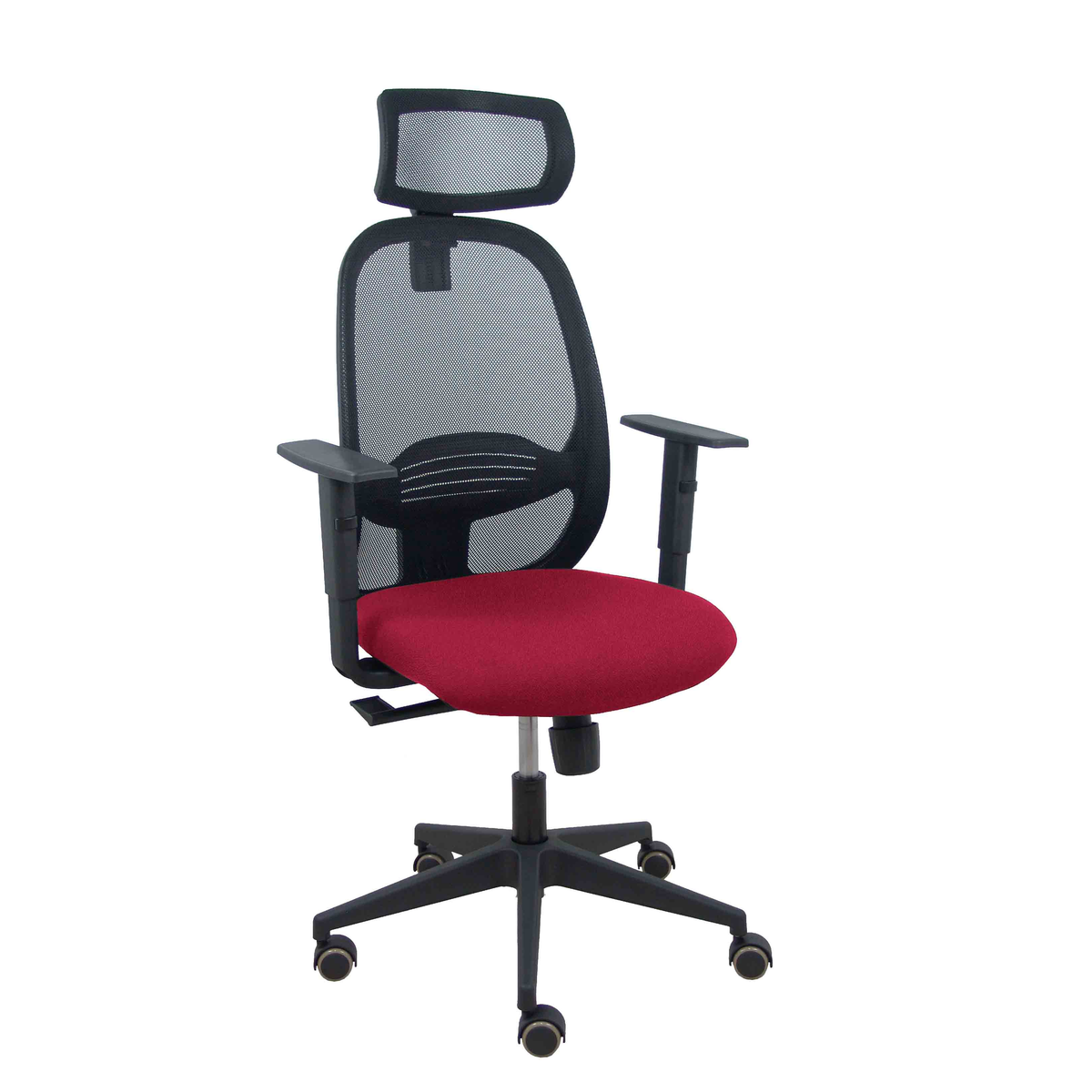 Silla de oficina Piqueras y Crespo Cilanco Negra Malla + - Ref. fabricante 354SNM840B100B10CRPCR - Granate