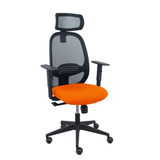 Silla de oficina Piqueras y Crespo Cilanco Negra Malla + - Ref. fabricante 354SNM840B100B10CRPCR - Naranja Oscuro
