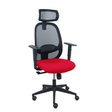 Silla de oficina Piqueras y Crespo Cilanco Negra Malla + - Ref. fabricante 354SNM840B100B10CRPCR - Rojo