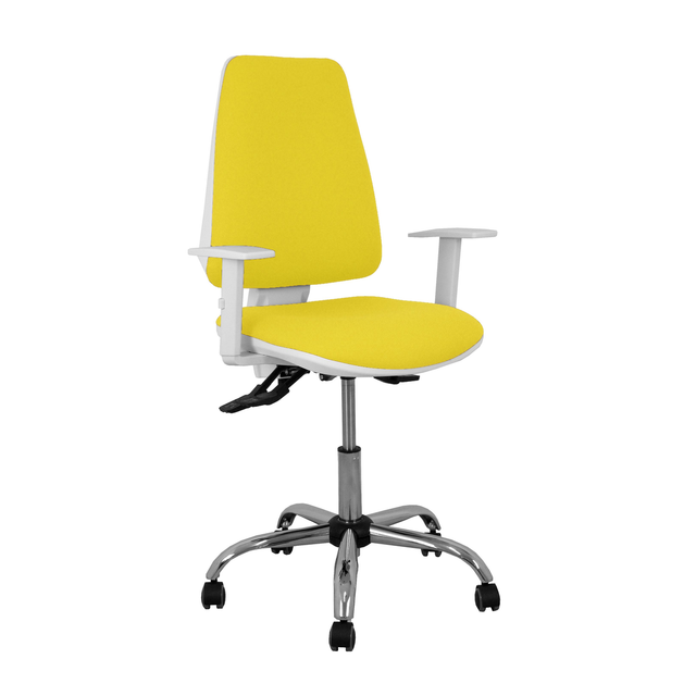 Silla de oficina Piqueras y Crespo Elche Blanca Bali - Ref. fabricante 1014ASB100B5CRRP - Amarillo