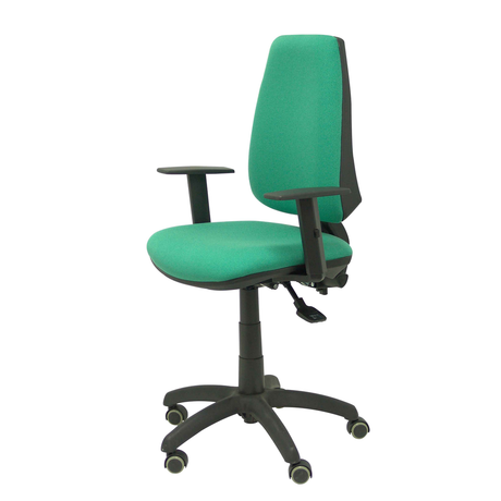 Silla de oficina Piqueras y Crespo Elche S Bali - Brazos - Ref. fabricante 14ASB600B10RP - Verde Esmeralda