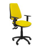 Silla de oficina Piqueras y Crespo Elche S Similpiel - Brazos regulables - Amarillo
