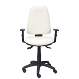 Silla de oficina Piqueras y Crespo Elche S Similpiel - Brazos regulables - Blanco