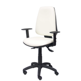 Silla de oficina Piqueras y Crespo Elche S Similpiel - Brazos regulables - Blanco