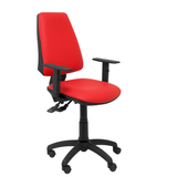 Silla de oficina Piqueras y Crespo Elche S Similpiel - Brazos regulables - Rojo