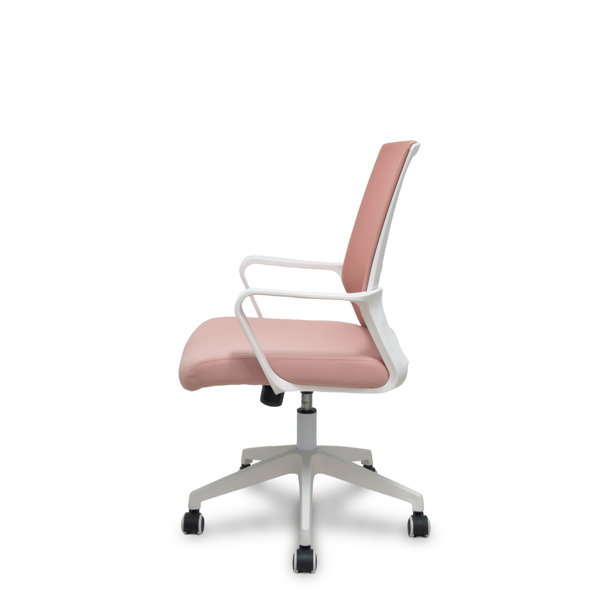Silla de oficina Piqueras y Crespo Ergo535 Blanca Malla + Tela - Basculante - Rosa