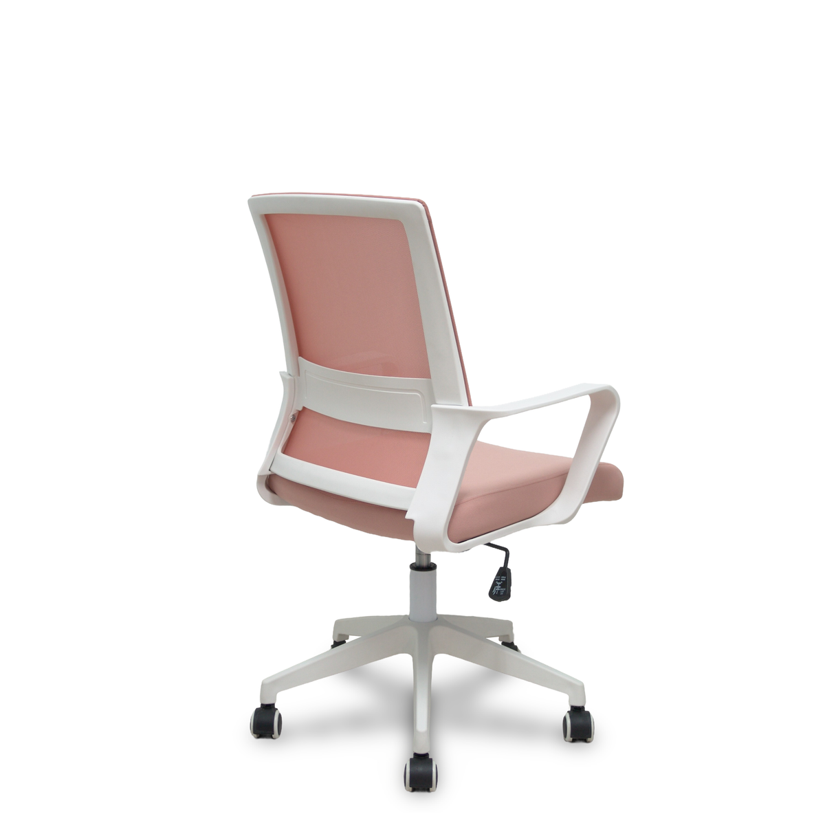 Silla de oficina Piqueras y Crespo Ergo535 Blanca Malla + Tela - Basculante - Rosa