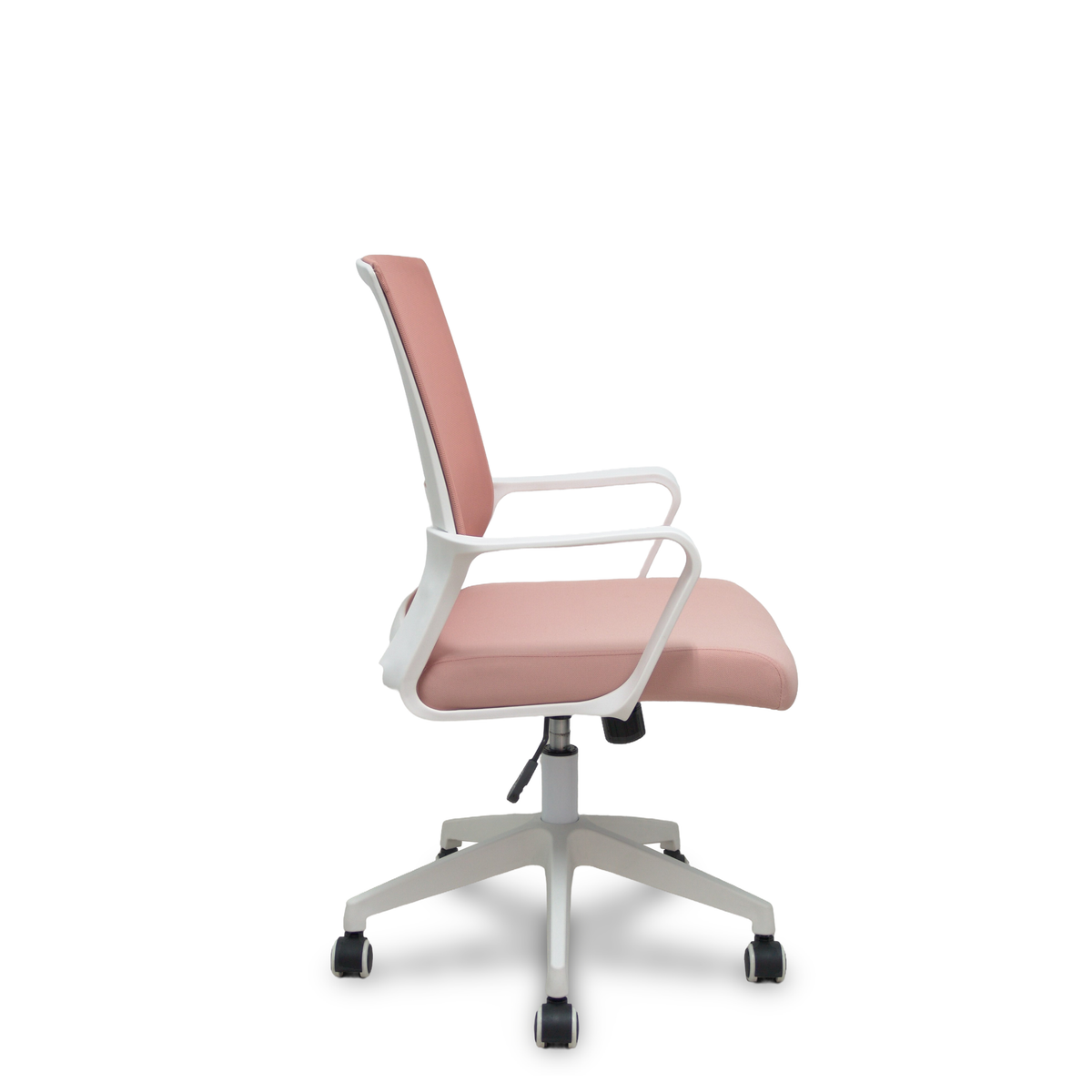 Silla de oficina Piqueras y Crespo Ergo535 Blanca Malla + Tela - Basculante - Rosa