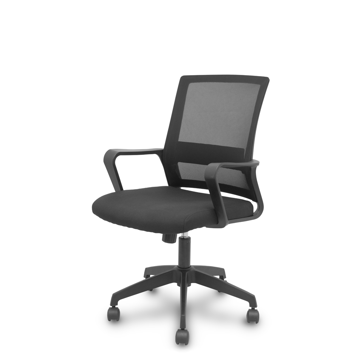 Silla de oficina Piqueras y Crespo Ergo535 Negra Malla + Tela - Basculante - Negro