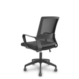 Silla de oficina Piqueras y Crespo Ergo535 Negra Malla + Tela - Basculante - Negro