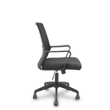 Silla de oficina Piqueras y Crespo Ergo535 Negra Malla + Tela - Basculante - Negro