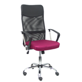 Silla de oficina Piqueras y Crespo Gontar Malla + Similpiel - Negro / Granate