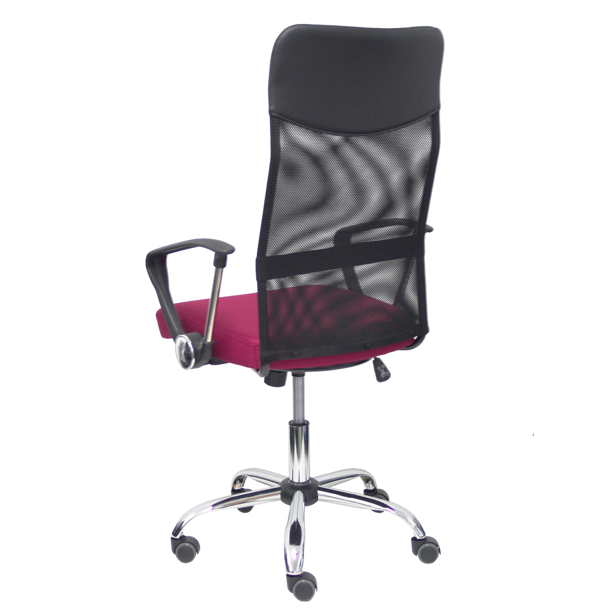 Silla de oficina Piqueras y Crespo Gontar Malla + Similpiel - Negro / Granate