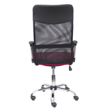 Silla de oficina Piqueras y Crespo Gontar Malla + Similpiel - Negro / Granate