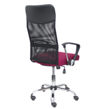 Silla de oficina Piqueras y Crespo Gontar Malla + Similpiel - Negro / Granate