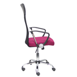 Silla de oficina Piqueras y Crespo Gontar Malla + Similpiel - Negro / Granate