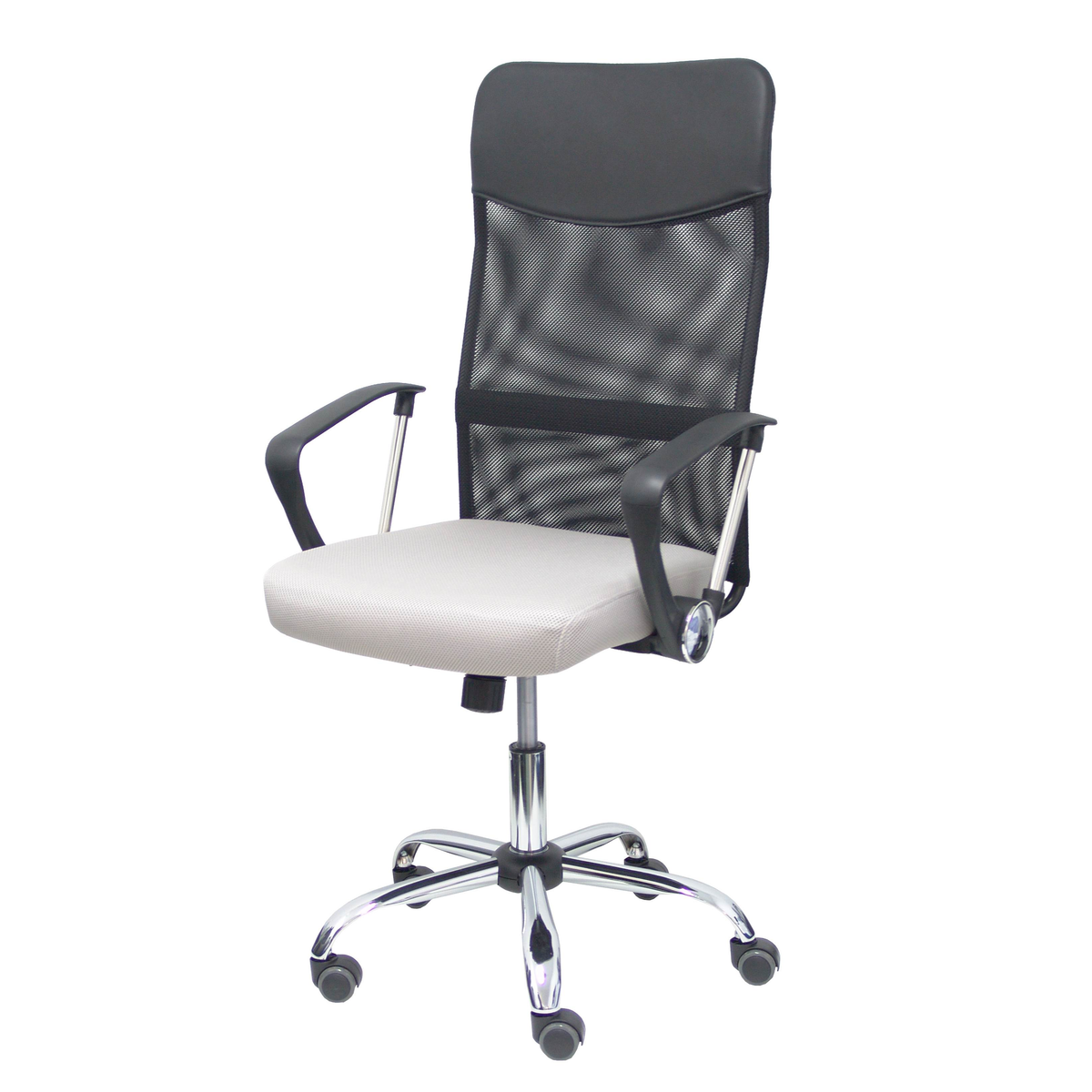Silla de oficina Piqueras y Crespo Gontar Malla + Similpiel - Negro / Gris Claro