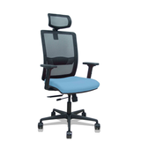 Silla de oficina Piqueras y Crespo Haches Malla + Bali - Ref. fabricante 395TKM840B10B2DB68R65CR - Azul Cielo