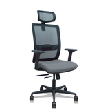 Silla de oficina Piqueras y Crespo Haches Malla + Bali - Ref. fabricante 395TKM840B10B2DB68R65CR - Gris