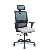 Silla de oficina Piqueras y Crespo Haches Malla + Bali - Ref. fabricante 395TKM840B10B2DB68R65CR - Gris Claro