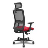 Silla de oficina Piqueras y Crespo Haches Malla + Bali - Ref. fabricante 395TKM840B10B2DB68R65CR - Rojo