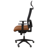 Silla de oficina Piqueras y Crespo Horna Piel + Malla - Marron