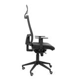 Silla de oficina Piqueras y Crespo Horna Piel + Malla - Negro