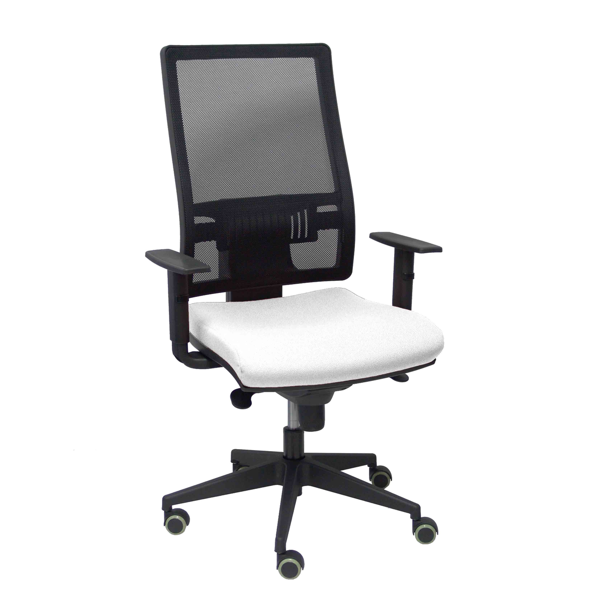 Silla de oficina Piqueras y Crespo Horna Bali + Malla - Brazos regulables - Blanco