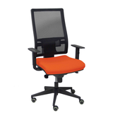 Silla de oficina Piqueras y Crespo Horna Bali + Malla - Brazos regulables - Naranja Oscuro