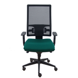Silla de oficina Piqueras y Crespo Horna Bali + Malla - Brazos regulables - Verde Botella