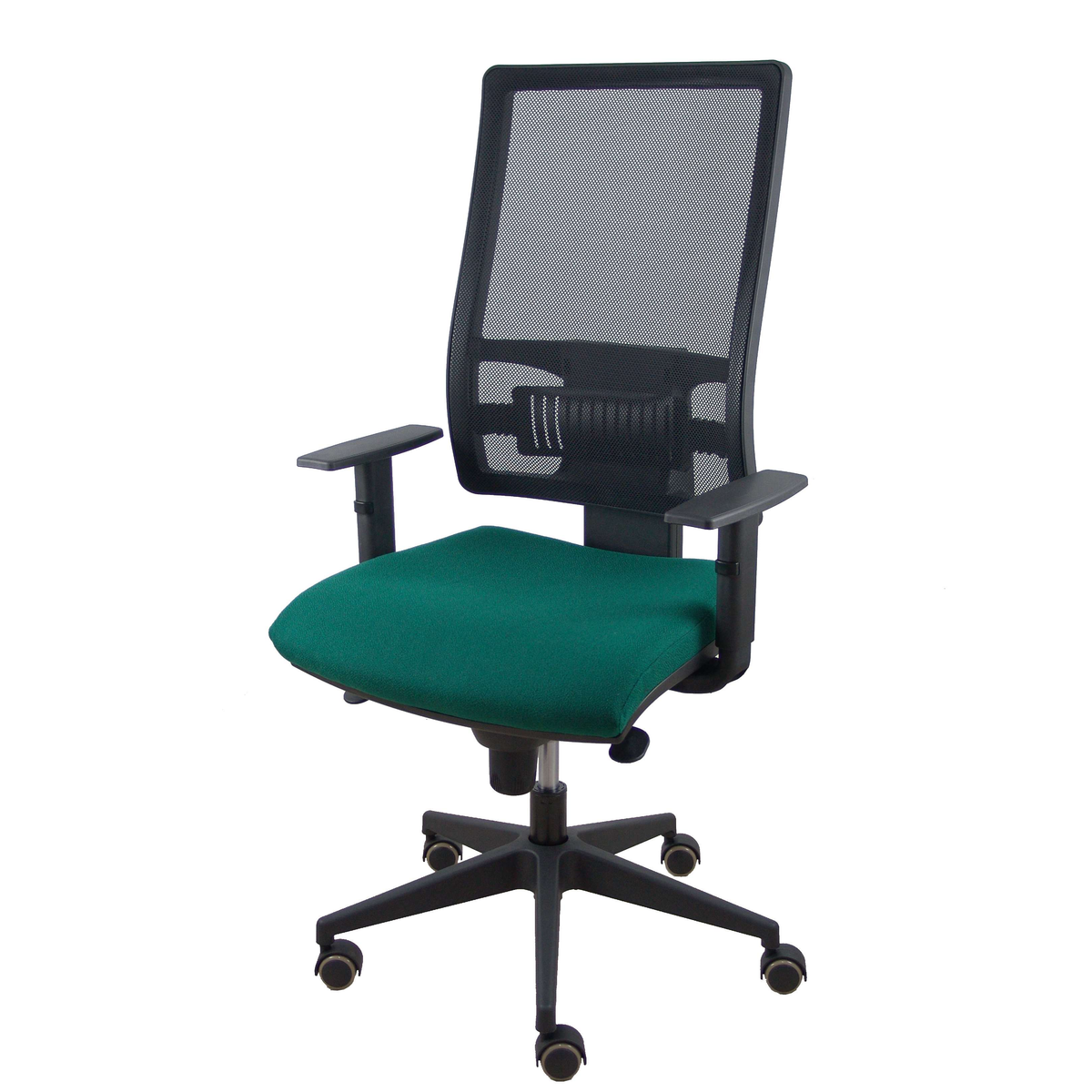 Silla de oficina Piqueras y Crespo Horna Bali + Malla - Brazos regulables - Verde Botella